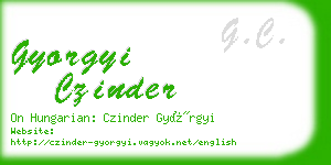 gyorgyi czinder business card